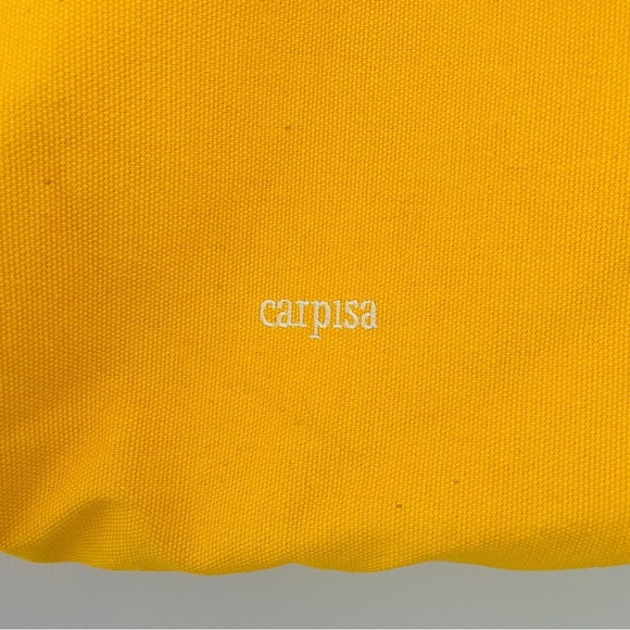 NWT Carpisa Canvas Tote Bag Yellow Gold Animals Friend. Help Save Turtles - Picture 9 of 9